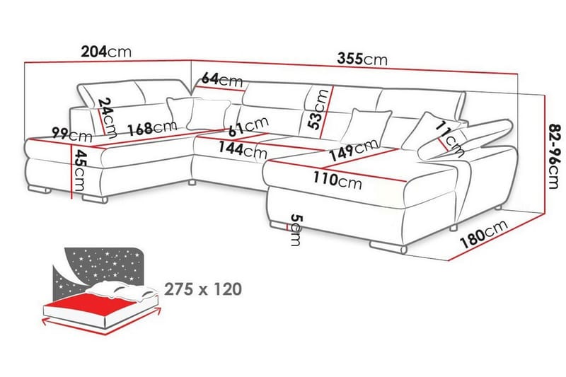 4-sits Hörnbäddsoffa Abbeyfield - Möbler - Soffa - Bäddsoffa - Hörnbäddsoffa