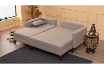 Bäddsoffa Burundi 2-sits - Beige - Möbler - Soffa - Bäddsoffa - Hörnbäddsoffa