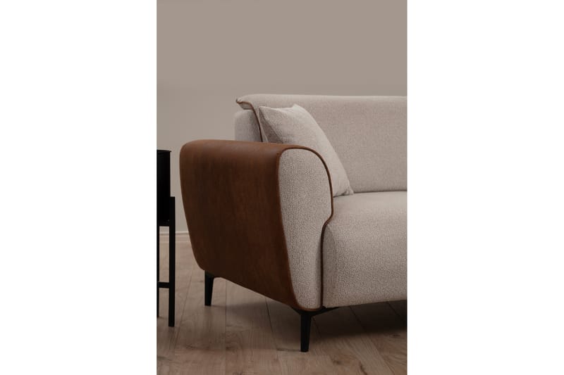 Bäddsoffa med divan Demeden - Beige - Möbler - Soffa - Bäddsoffa - Hörnbäddsoffa