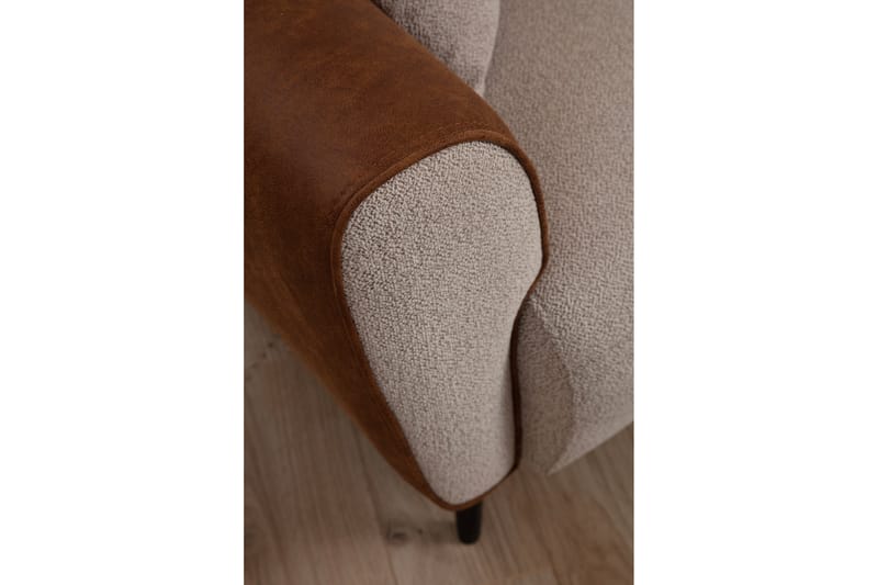 Bäddsoffa med divan Demeden - Beige - Möbler - Soffa - Bäddsoffa - Hörnbäddsoffa