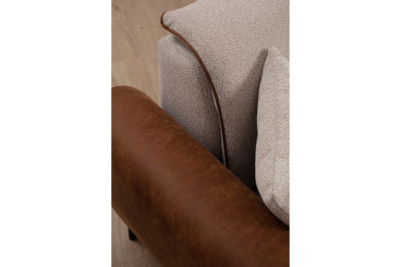 Bäddsoffa med divan Demeden - Beige - Möbler - Soffa - Bäddsoffa - Hörnbäddsoffa