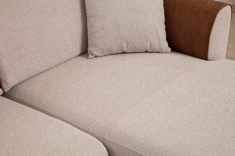 Bäddsoffa med divan Demeden - Beige - Möbler - Soffa - Bäddsoffa - Hörnbäddsoffa