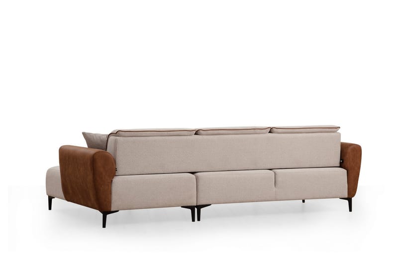 Bäddsoffa med divan Demeden - Beige - Möbler - Soffa - Bäddsoffa - Hörnbäddsoffa