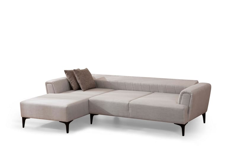 Bäddsoffa med divan Hamlets - Beige - Möbler - Soffa - Bäddsoffa - Hörnbäddsoffa