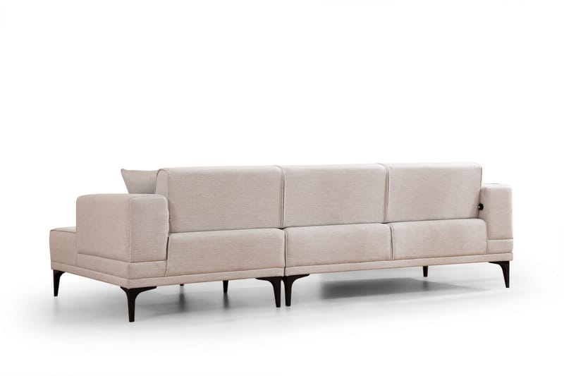 Bäddsoffa med divan Naoko - Beige - Möbler - Soffa - Bäddsoffa - Hörnbäddsoffa