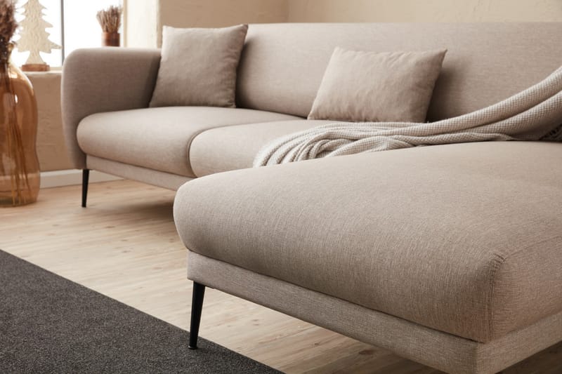 Divanbäddsoffa 3-sits Genna - Beige - Möbler - Soffa - Bäddsoffa - Hörnbäddsoffa