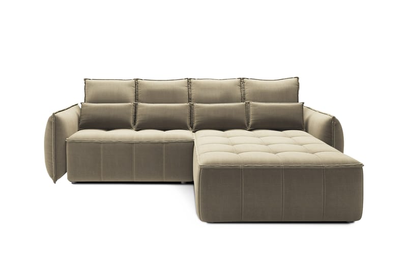 Takara Bäddsoffa med Divan 3-sits - Ljusbrun - Möbler - Soffa - Bäddsoffa - Bäddsoffa divan