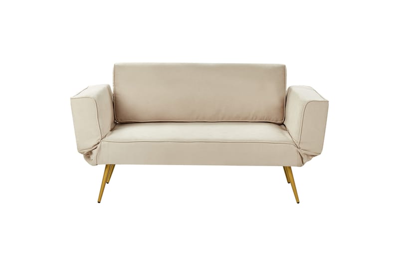 Touya Bäddsoffa 2-sits - Beige/Guld - Möbler - Soffa - Bäddsoffa - 2 sits bäddsoffa