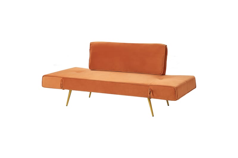 Touya Bäddsoffa 2-sits - Guld/Orange - Möbler - Soffa - Bäddsoffa - 2 sits bäddsoffa