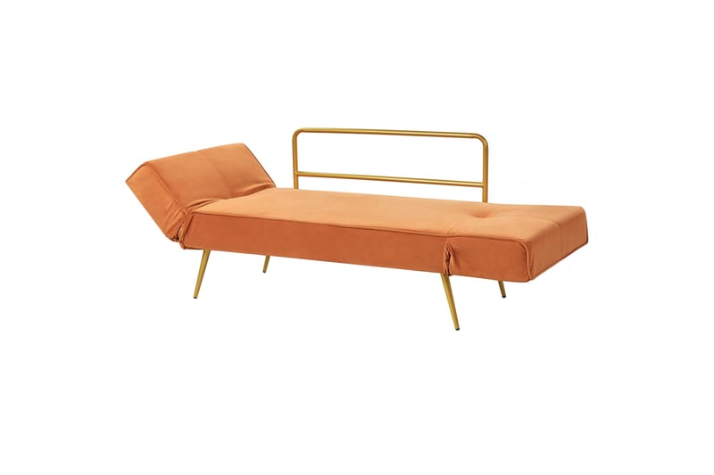 Touya Bäddsoffa 2-sits - Guld/Orange - Möbler - Soffa - Bäddsoffa - 2 sits bäddsoffa