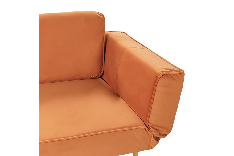 Touya Bäddsoffa 2-sits - Guld/Orange - Möbler - Soffa - Bäddsoffa - 2 sits bäddsoffa