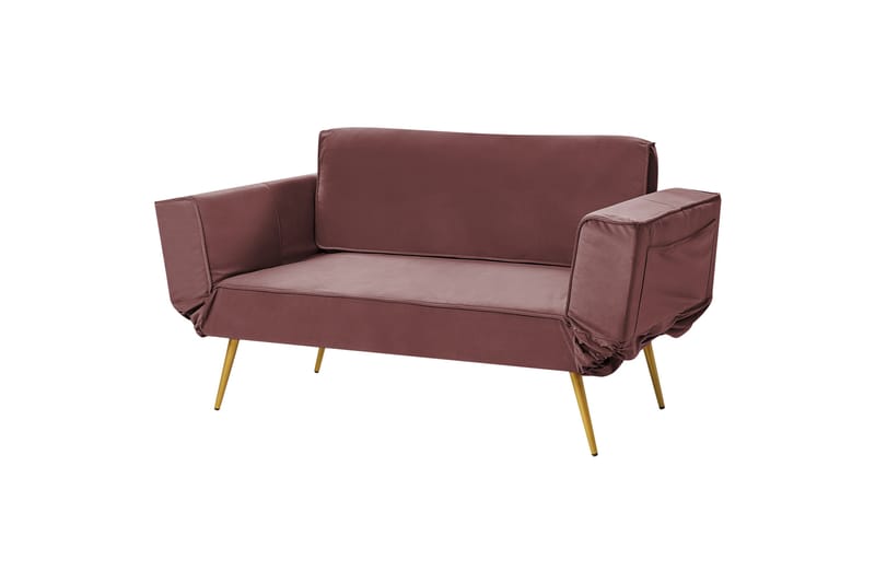 Touya Bäddsoffa 2-sits - Guld/Rosa - Möbler - Soffa - Bäddsoffa - 2 sits bäddsoffa