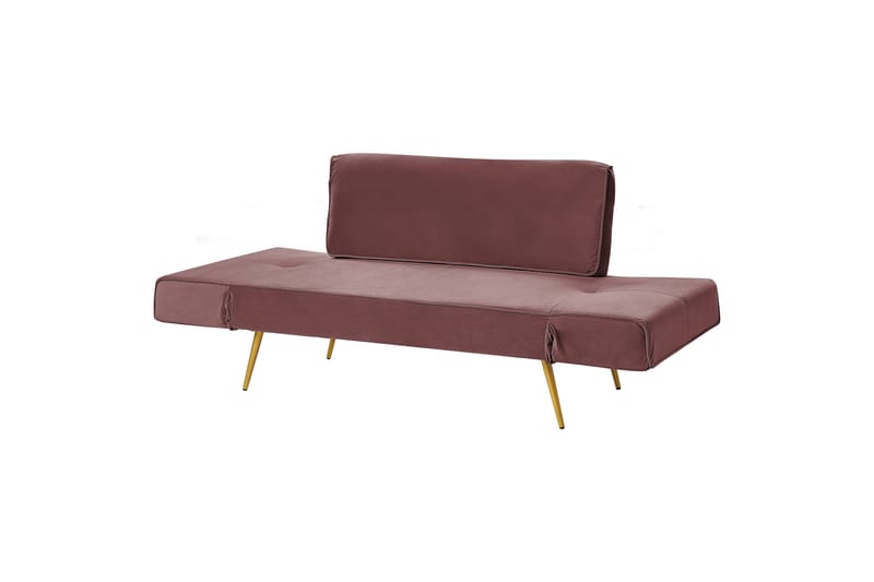 Touya Bäddsoffa 2-sits - Guld/Rosa - Möbler - Soffa - Bäddsoffa - 2 sits bäddsoffa