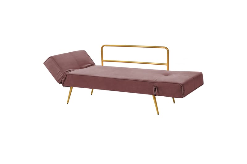 Touya Bäddsoffa 2-sits - Guld/Rosa - Möbler - Soffa - Bäddsoffa - 2 sits bäddsoffa