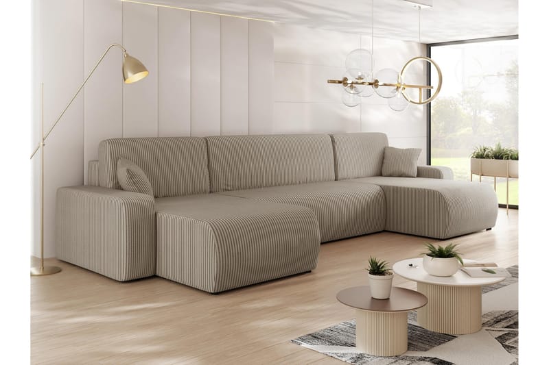 Barile Soffa Dubbeldivan 4-sits - Beige - Möbler - Soffa - U-soffa