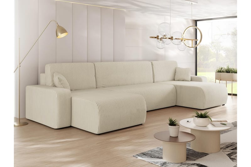 Barile Soffa Dubbeldivan 4-sits - Beige - Möbler - Soffa - U-soffa