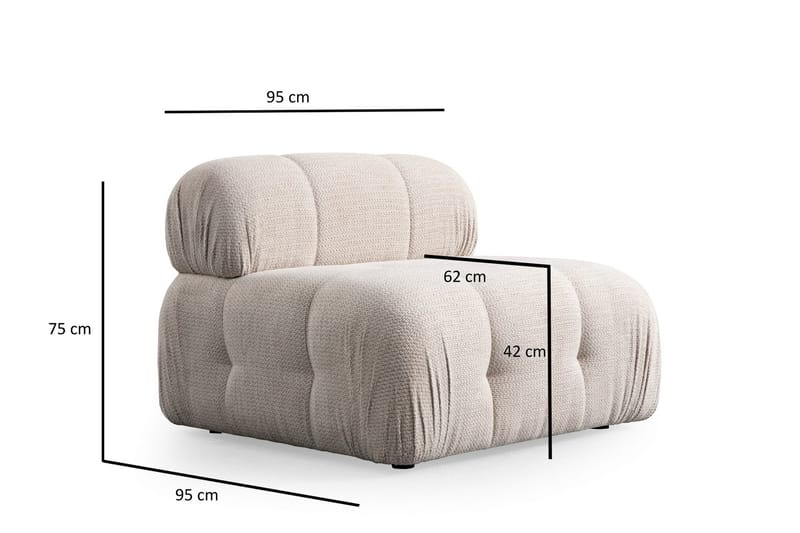 Bengul Soffa 3-sits - Cream - Möbler - Soffa - 3 sits soffa