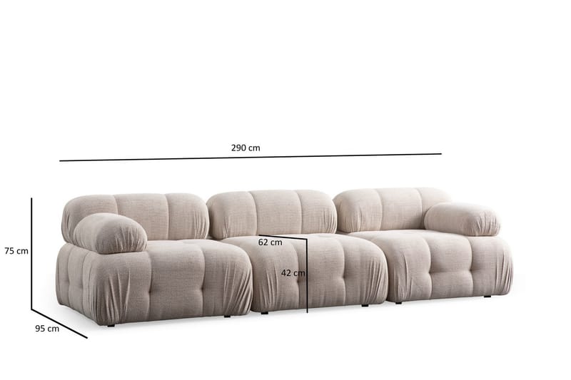 Bengul Soffa 3-sits - Cream - Möbler - Soffa - 3 sits soffa