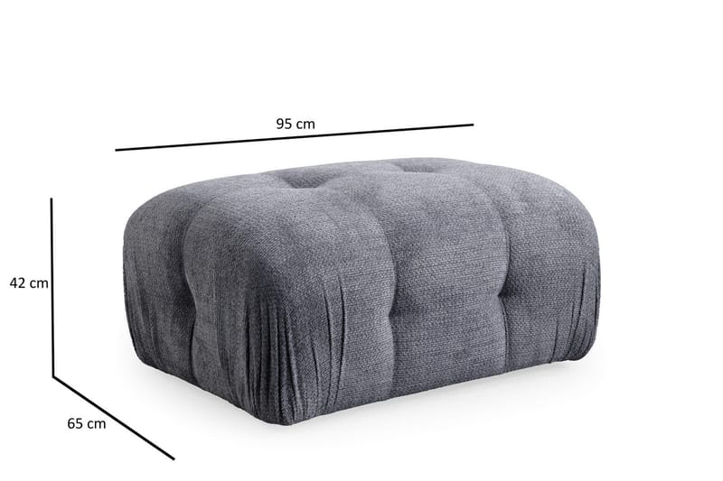 Bengul Soffa med Divan 2-sits - Grå - Möbler - Soffa - Divansoffa & schäslongsoffa - 2 sits soffa med divan