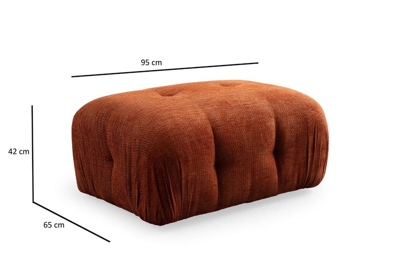 Bengul Soffa med Divan 2-sits - Orange - Möbler - Soffa - Divansoffa & schäslongsoffa - 2 sits soffa med divan