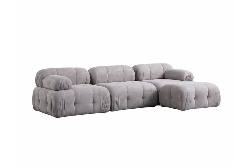 Bengul Soffa med Divan 3-sits - Ljusgrå - Möbler - Soffa - Divansoffa & schäslongsoffa - 3 sits soffa med divan