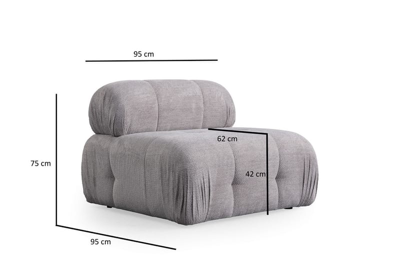 Bengul Soffa med Divan 3-sits - Ljusgrå - Möbler - Soffa - Divansoffa & schäslongsoffa - 3 sits soffa med divan