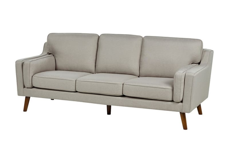 Bertha Soffa 3-sits - Beige/Mörkt trä - Möbler - Soffa - 3 sits soffa