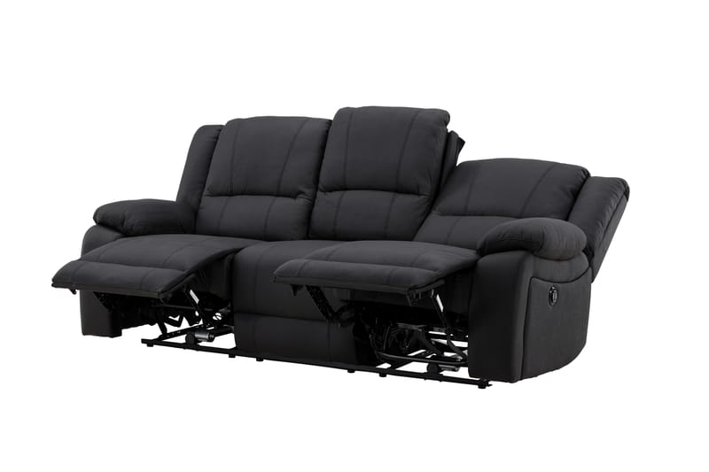 Singapore Reclinersoffa 3 sits Konstläder - Svart - Möbler - Soffa - Biosoffa & reclinersoffa