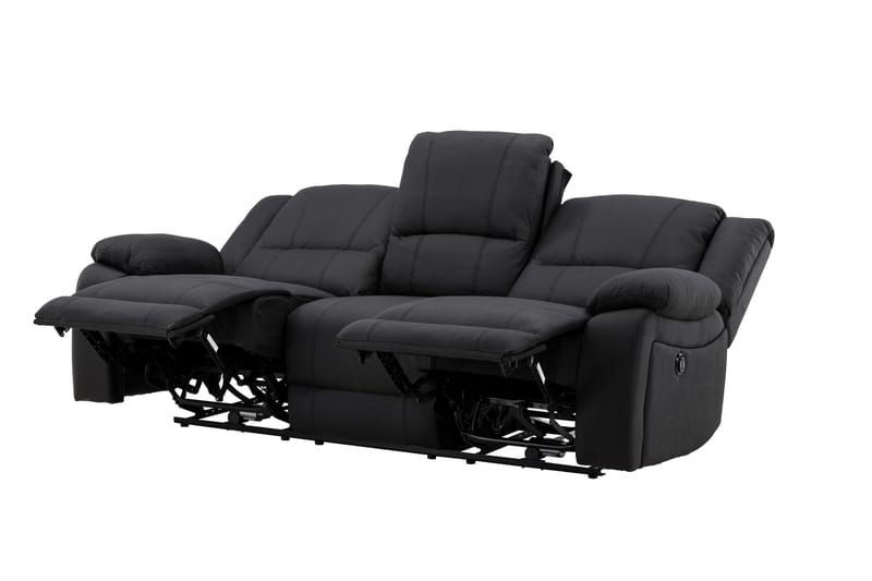 Singapore Reclinersoffa 3 sits Konstläder - Svart - Möbler - Soffa - Biosoffa & reclinersoffa