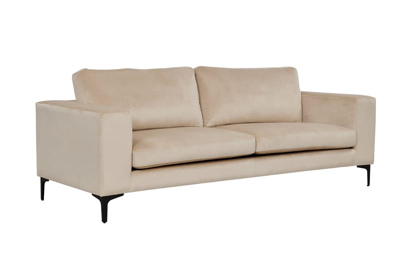 Bloom Sammetssoffa 3-sits - Beige - Möbler - Soffa - 3 sits soffa