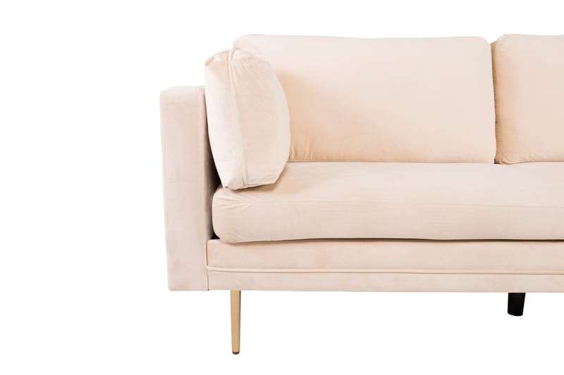 Bloom Sammetssoffa 3-sits - Beige - Möbler - Soffa - 3 sits soffa