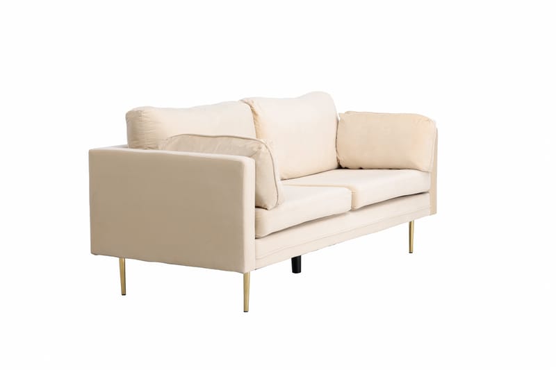 Bloom Sammetssoffa 3-sits - Beige - Möbler - Soffa - 3 sits soffa