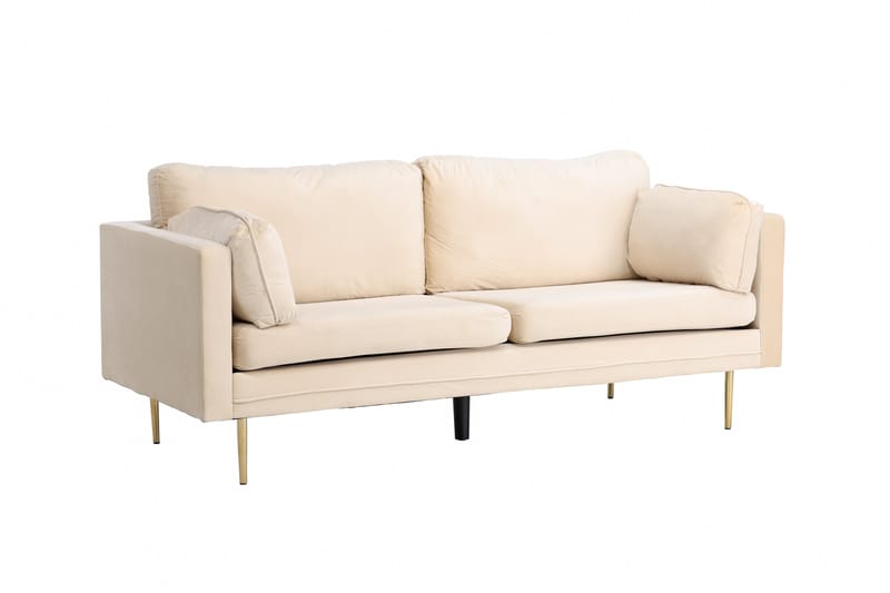 Bloom Sammetssoffa 3-sits - Beige - Möbler - Soffa - 3 sits soffa