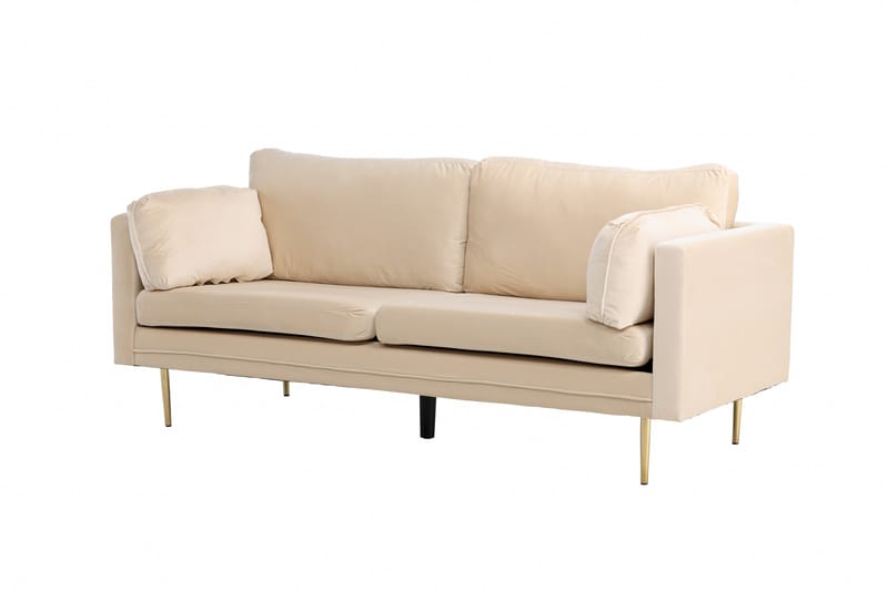 Bloom Sammetssoffa 3-sits - Beige - Möbler - Soffa - 3 sits soffa