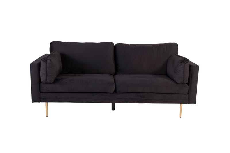 Bloom Sammetssoffa 3-sits - Svart - Möbler - Soffa - 3 sits soffa