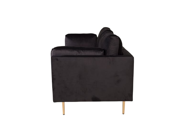 Bloom Sammetssoffa 3-sits - Svart - Möbler - Soffa - 3 sits soffa