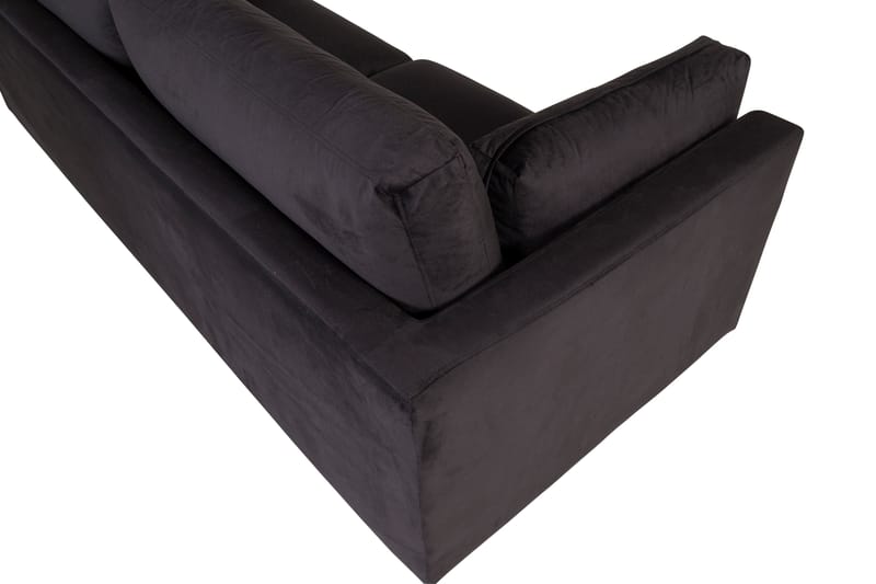 Bloom Sammetssoffa 3-sits - Svart - Möbler - Soffa - 3 sits soffa