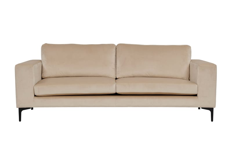 Bolero Sammetssoffa 3-sits - Beige - Möbler - Soffa - 3 sits soffa