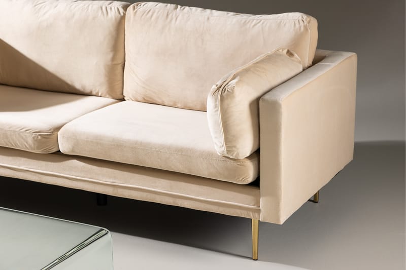 Boom Sammetssoffa 3-sits - Beige - Möbler - Soffa - 3 sits soffa