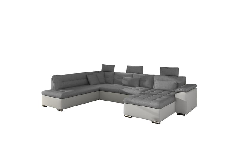 Borgstena Soffa med Divan och Schäslong 4-sits - Vit/Ljusgrå - Möbler - Soffa - Divansoffa & schäslongsoffa - 4 sits soffa med divan