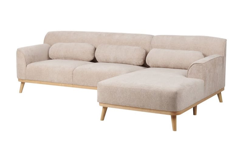 Bree Hörnsoffa 3-sits - Beige/Ljust trä - Möbler - Soffa - Hörnsoffa