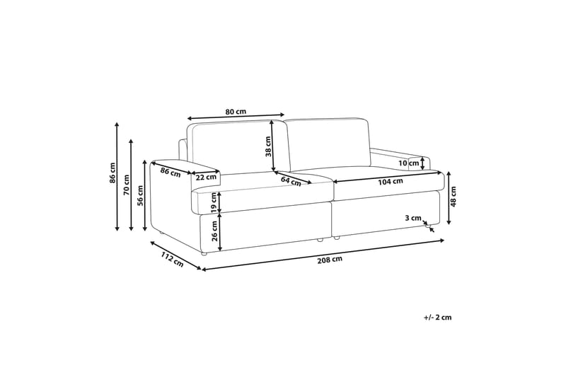 Brennan Soffa 3-sits - Vit - Möbler - Soffa - 3 sits soffa