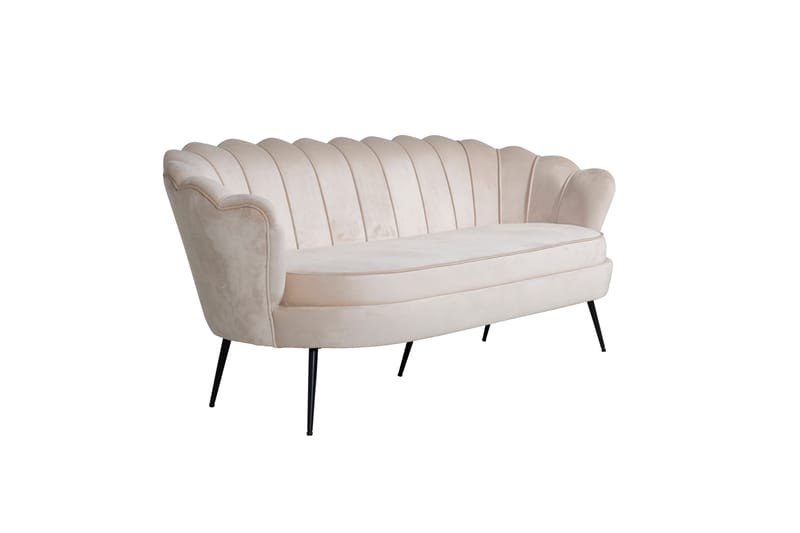 Calais 3-sits Soffa Sammet - Beige - Möbler - Soffa - 3 sits soffa