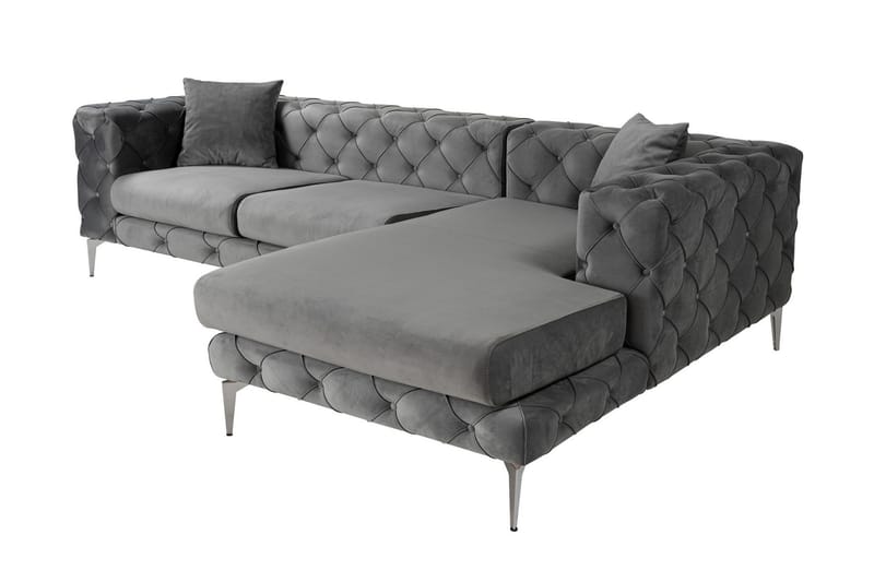 Canunda 3-sits Soffa med Divan Höger - Antracit - Möbler - Soffa - Divansoffa & schäslongsoffa - 3 sits soffa med divan