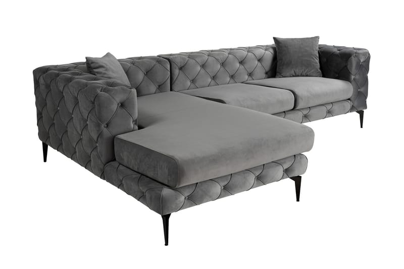 Canunda 3-sits Soffa med Divan Vänster - Antracit - Möbler - Soffa - Divansoffa & schäslongsoffa - 3 sits soffa med divan