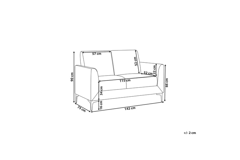 Chet Soffa 2-sits - Beige/Svart - Möbler - Soffa - 2 sits soffa