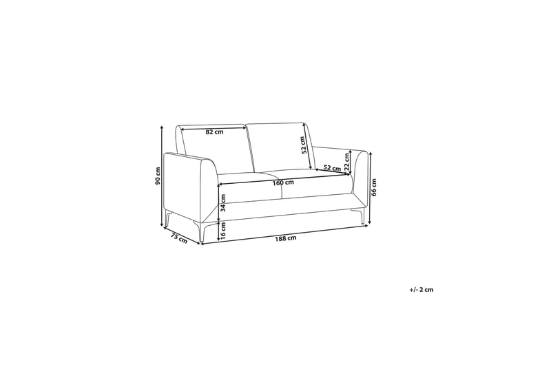 Chet Soffa 3-sits - Beige/Svart - Möbler - Soffa - 3 sits soffa