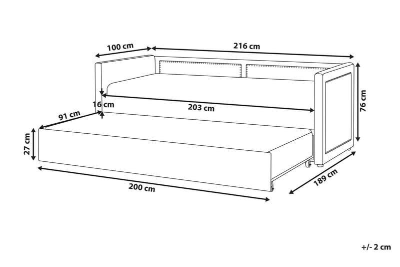 Dagbädd 90 x 200 cm sammet rosa MIMIZAN - Rosa - Möbler - Soffa - Dagbädd