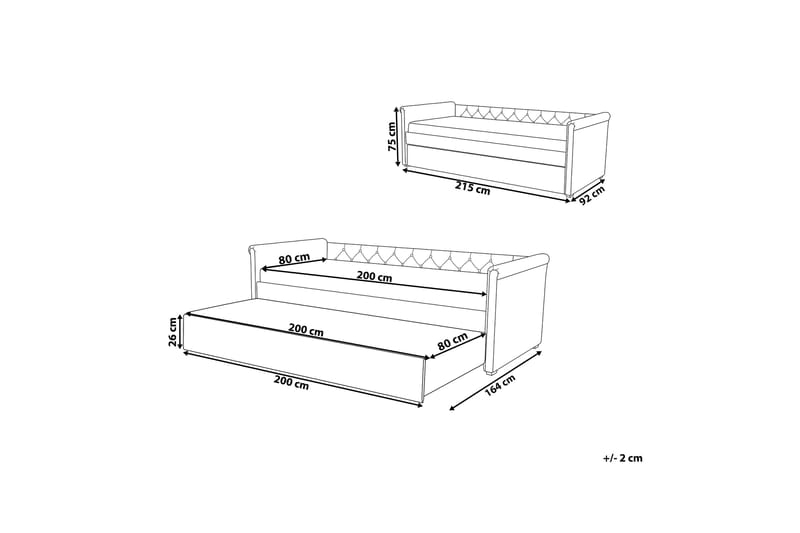 Dagbädd Drancy 80x200 cm - Grön - Möbler - Soffa - Dagbädd