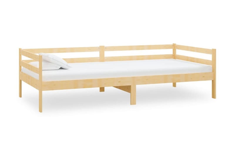 Dagbädd med madrass 90x200 cm massiv furu - Vit - Möbler - Soffa - Dagbädd